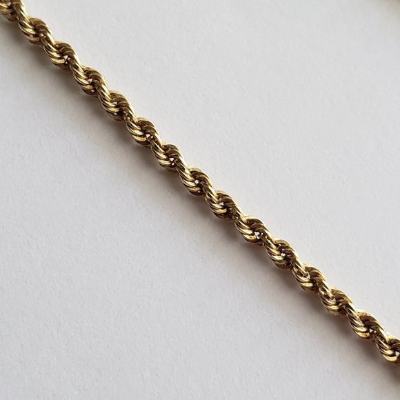 **SOLD**14k Yellow Gold Michael Anthony Diamond Cut Rope Chain ~ 20 inch - Picture 3 of 8